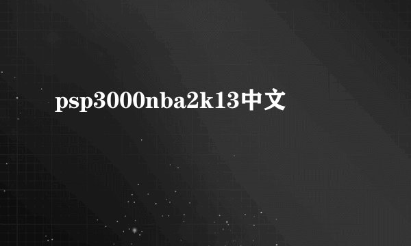psp3000nba2k13中文
