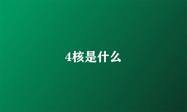 4核是什么