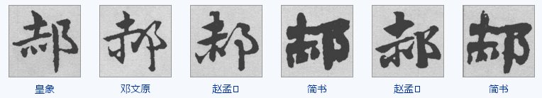 古代“郝”字的各种字体写法