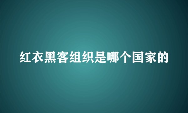 红衣黑客组织是哪个国家的