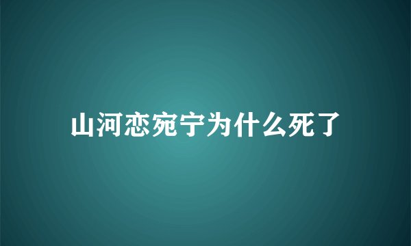 山河恋宛宁为什么死了