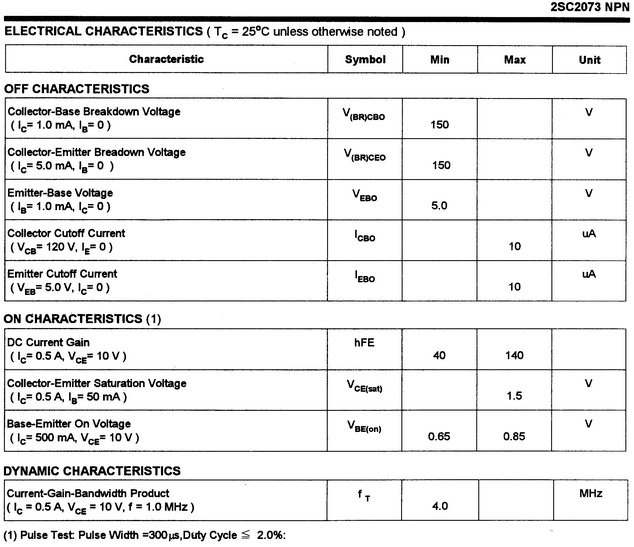 C2073三极管是什么
