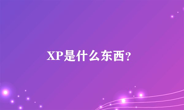 XP是什么东西？