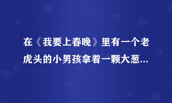 在《我要上春晚》里有一个老虎头的小男孩拿着一颗大葱唱歌，那小孩叫什么？