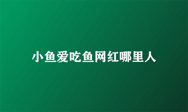 小鱼爱吃鱼网红哪里人