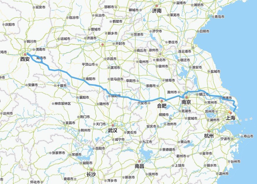 沪陕高速地图