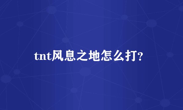tnt风息之地怎么打？