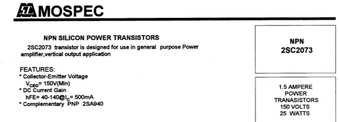 C2073三极管是什么