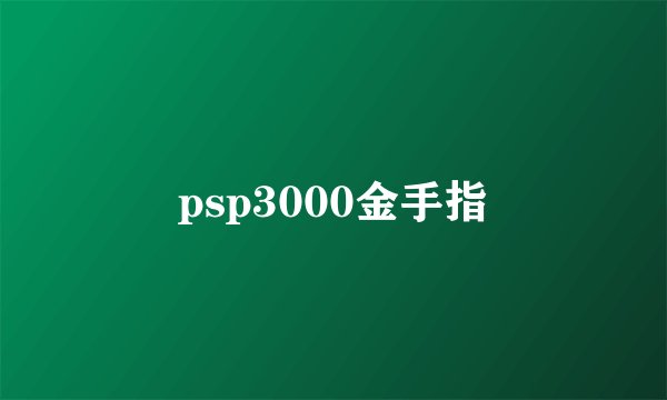 psp3000金手指