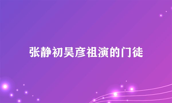 张静初吴彦祖演的门徒