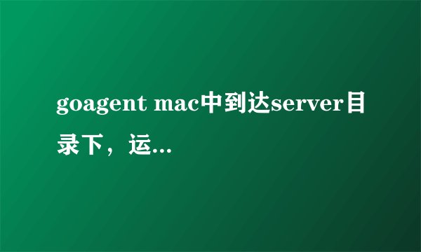 goagent mac中到达server目录下，运行