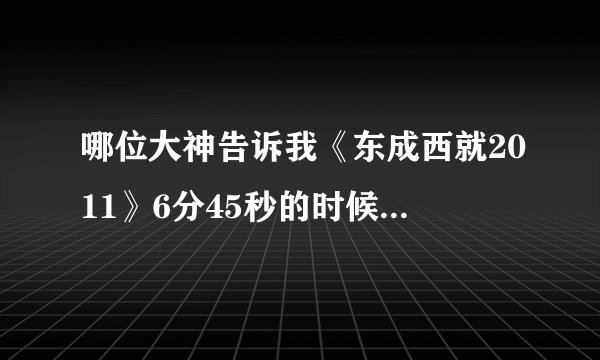 哪位大神告诉我《东成西就2011》6分45秒的时候那个插曲名字叫什么啊？谢谢哦
