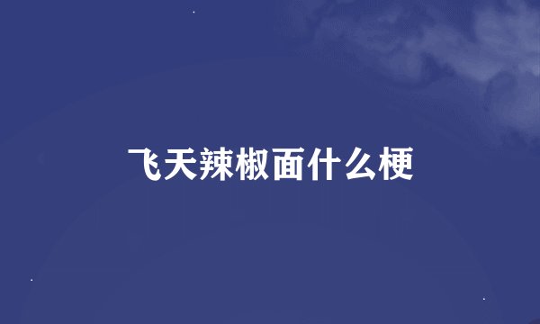 飞天辣椒面什么梗