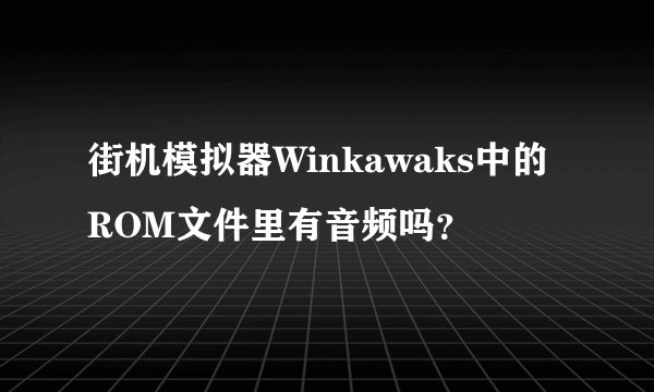 街机模拟器Winkawaks中的ROM文件里有音频吗？