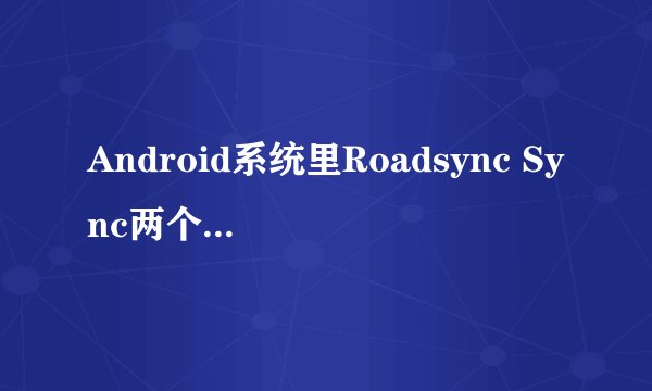 Android系统里Roadsync Sync两个可以删除么？有没有什么后遗症？