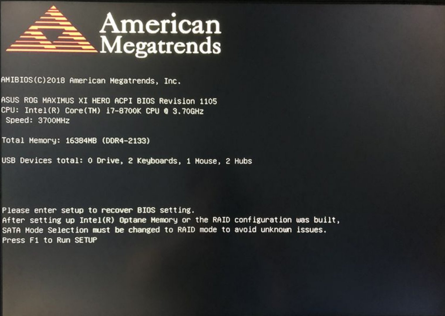 华硕主板F1开机怎么解决