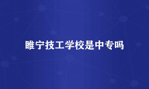睢宁技工学校是中专吗