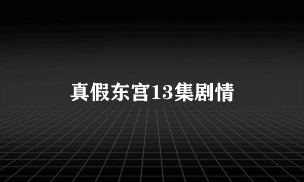 真假东宫13集剧情
