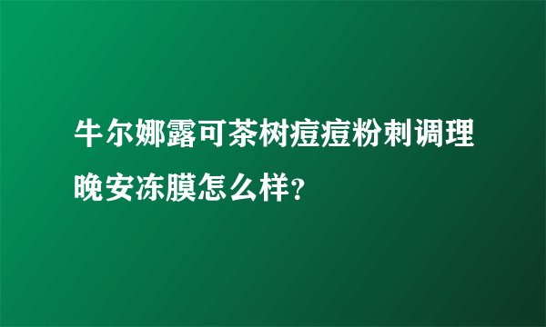 牛尔娜露可茶树痘痘粉刺调理晚安冻膜怎么样？