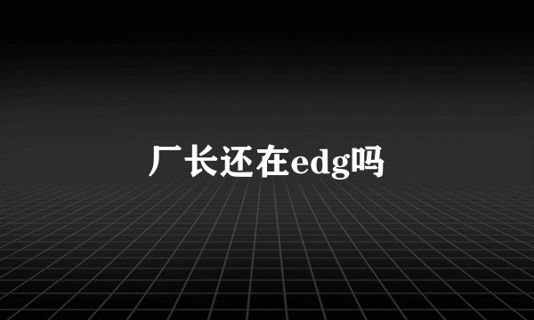 厂长还在edg吗