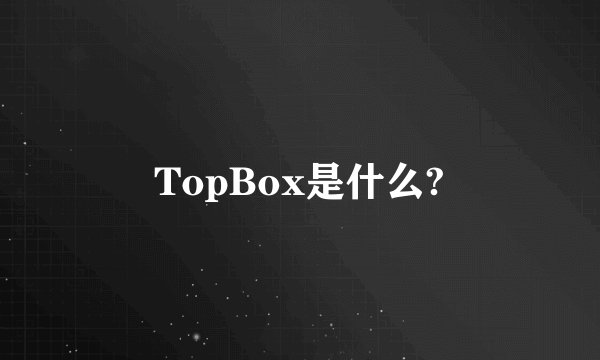 TopBox是什么?
