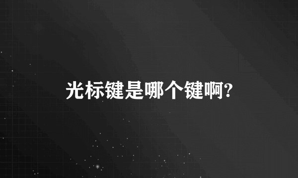 光标键是哪个键啊?