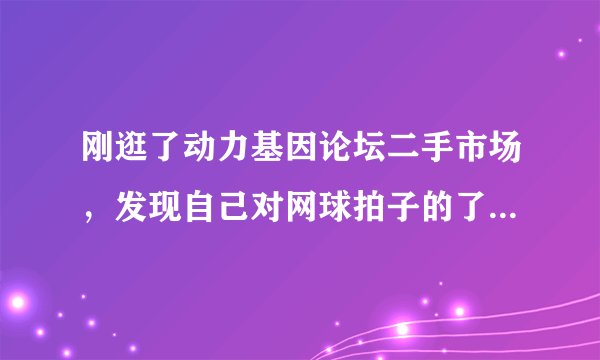 刚逛了动力基因论坛二手市场，发现自己对网球拍子的了解实在太浅啦。希望大家推荐适合的球拍，多谢！