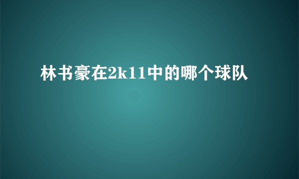 林书豪在2k11中的哪个球队