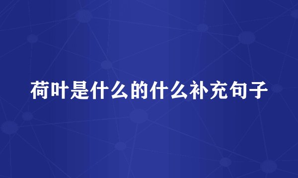 荷叶是什么的什么补充句子