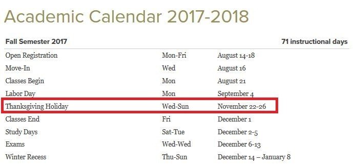 美国感恩节放几天假期