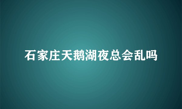 石家庄天鹅湖夜总会乱吗