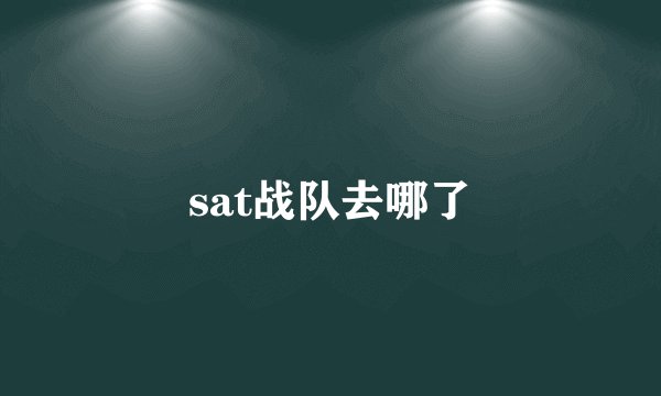sat战队去哪了