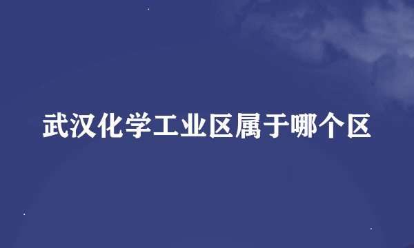 武汉化学工业区属于哪个区