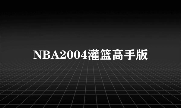 NBA2004灌篮高手版