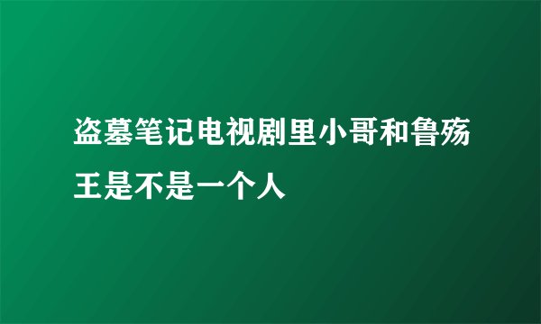 盗墓笔记电视剧里小哥和鲁殇王是不是一个人