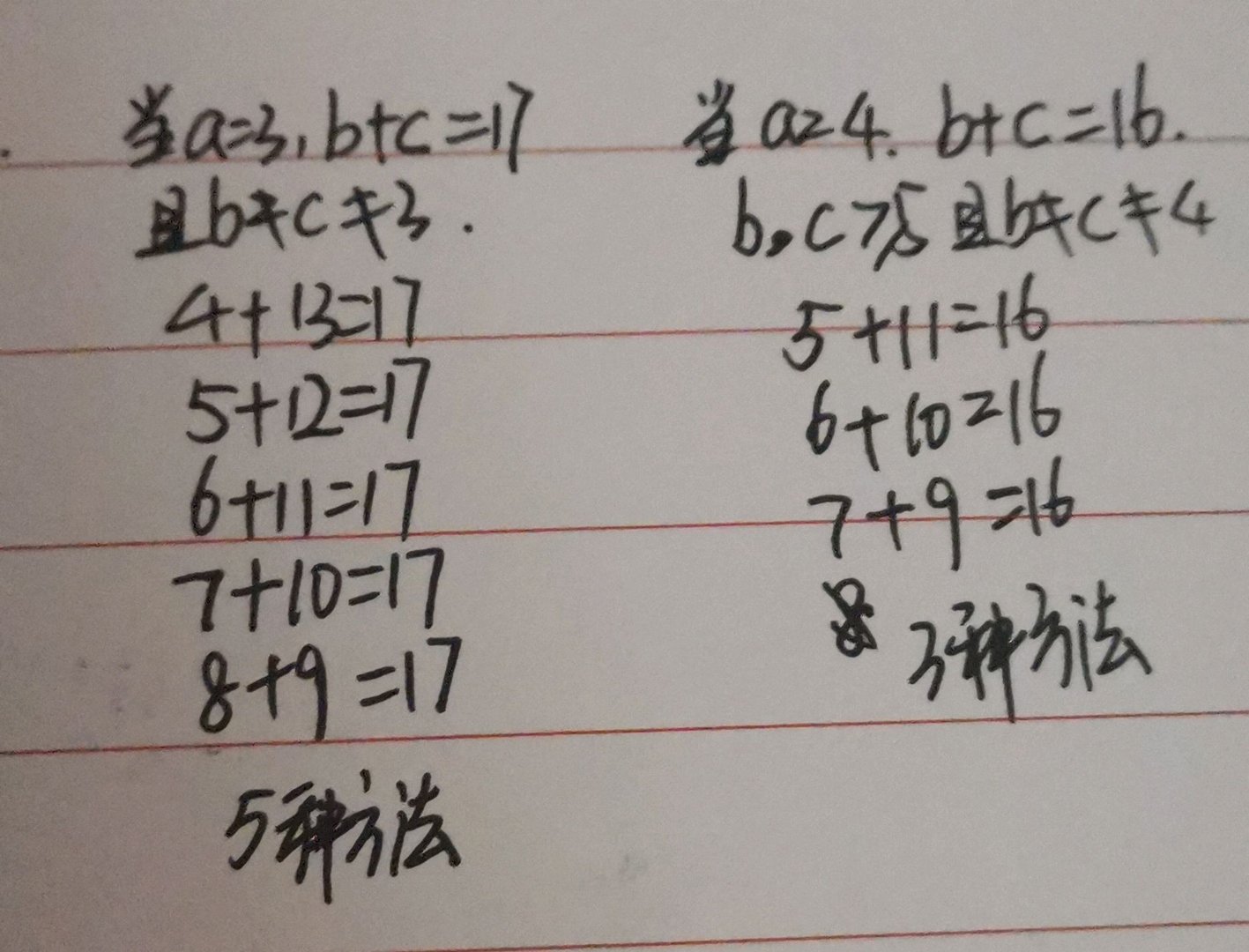 将20个苹果分成三份,要求每份都不一样,有多少种分法？