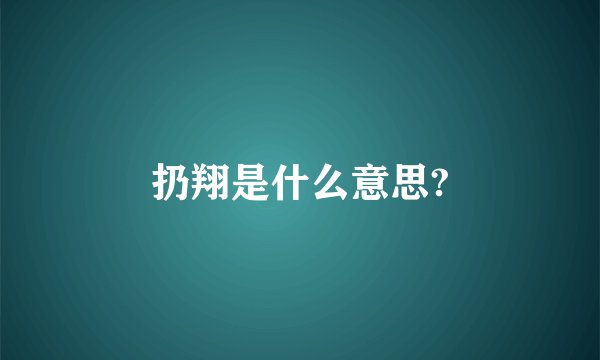 扔翔是什么意思?