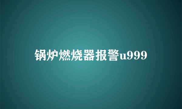 锅炉燃烧器报警u999
