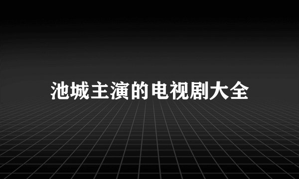 池城主演的电视剧大全