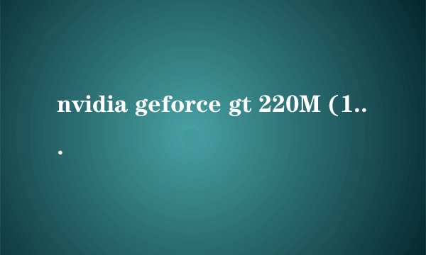 nvidia geforce gt 220M (14MB)是什么意思?
