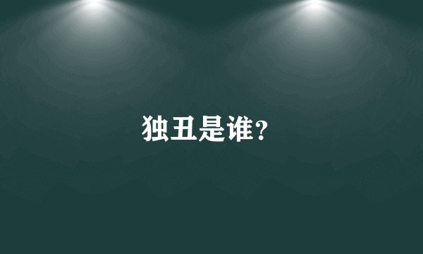 独丑是谁？