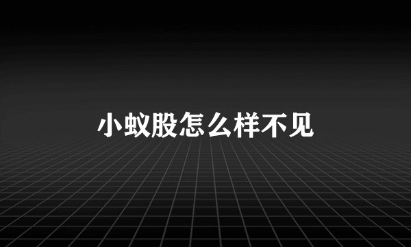 小蚁股怎么样不见