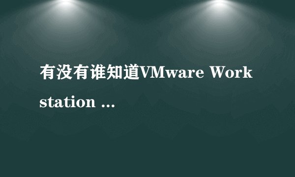 有没有谁知道VMware Workstation 10许可证密钥？