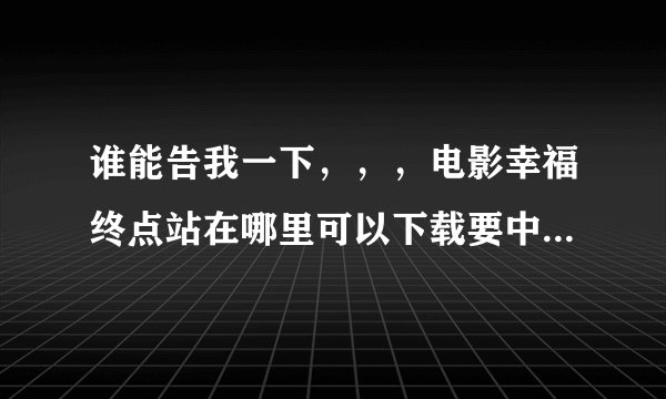 谁能告我一下，，，电影幸福终点站在哪里可以下载要中英字幕的，谢了，必采纳