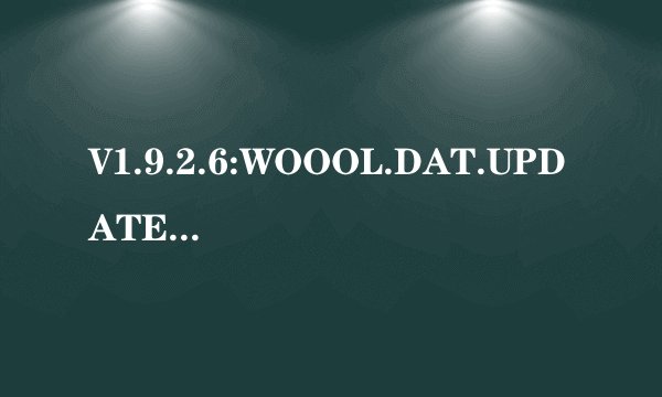 V1.9.2.6:WOOOL.DAT.UPDATE应用程序错误，是什么意思，该怎么解决