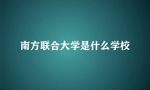 南方联合大学是什么学校