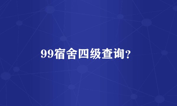 99宿舍四级查询？