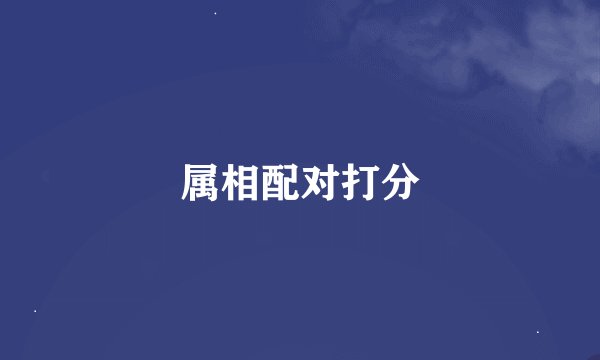 属相配对打分