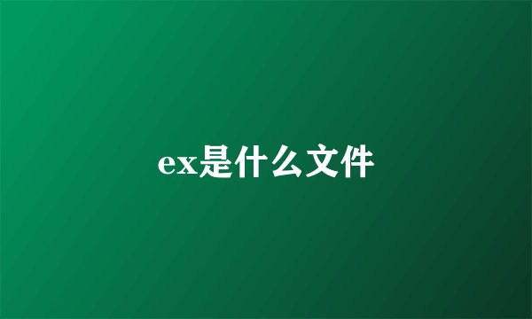 ex是什么文件