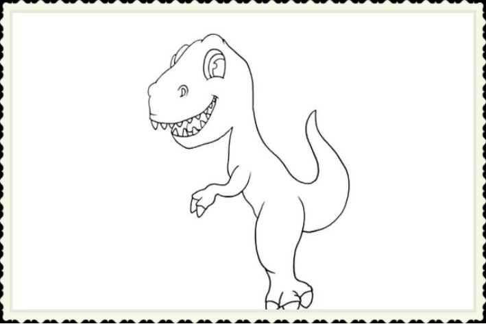 霸王龙怎么画简单又好看